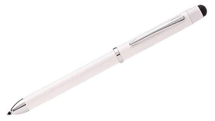 Tech3-Metallic-White-Multifunction-Pen-with-Stylus-3in1